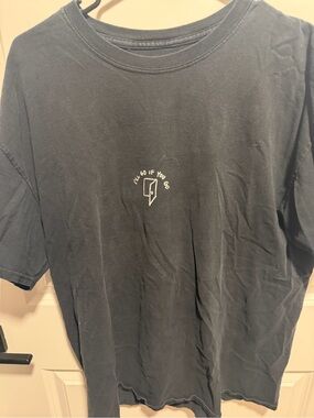 LONELY GHOST Black Short-Sleeve Graphic Tee